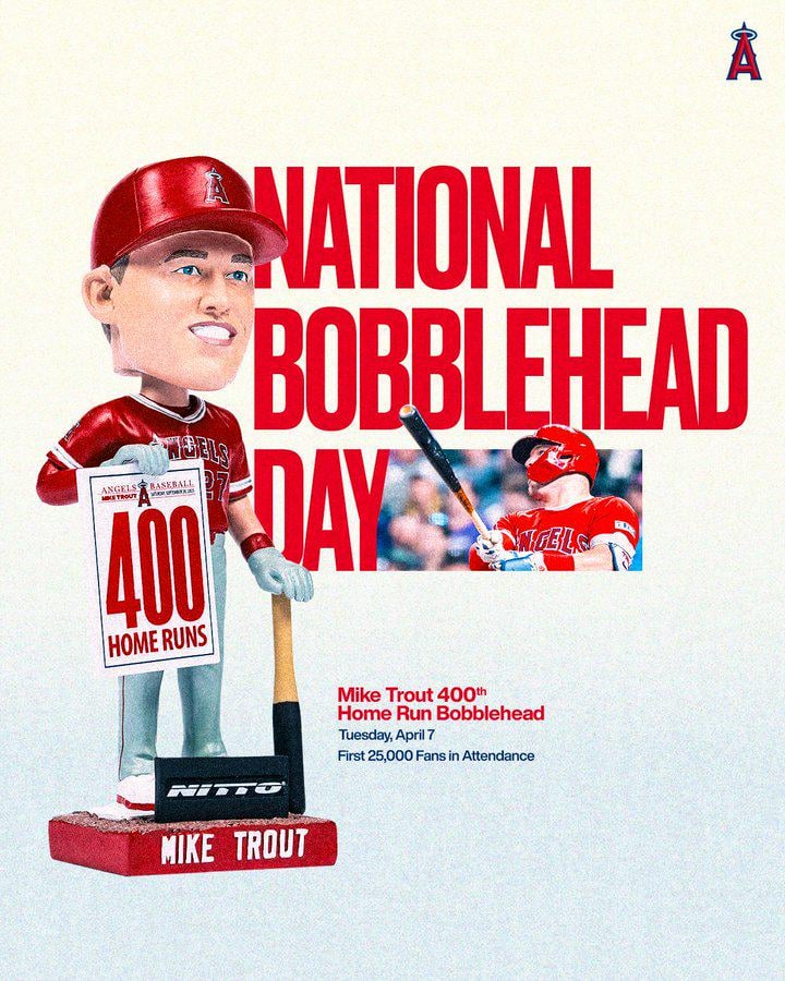 Mike Trout 400th Home Run Bobblehead