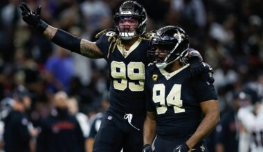 Chase Young and Cam Jordan both achieved 10+ sacks!