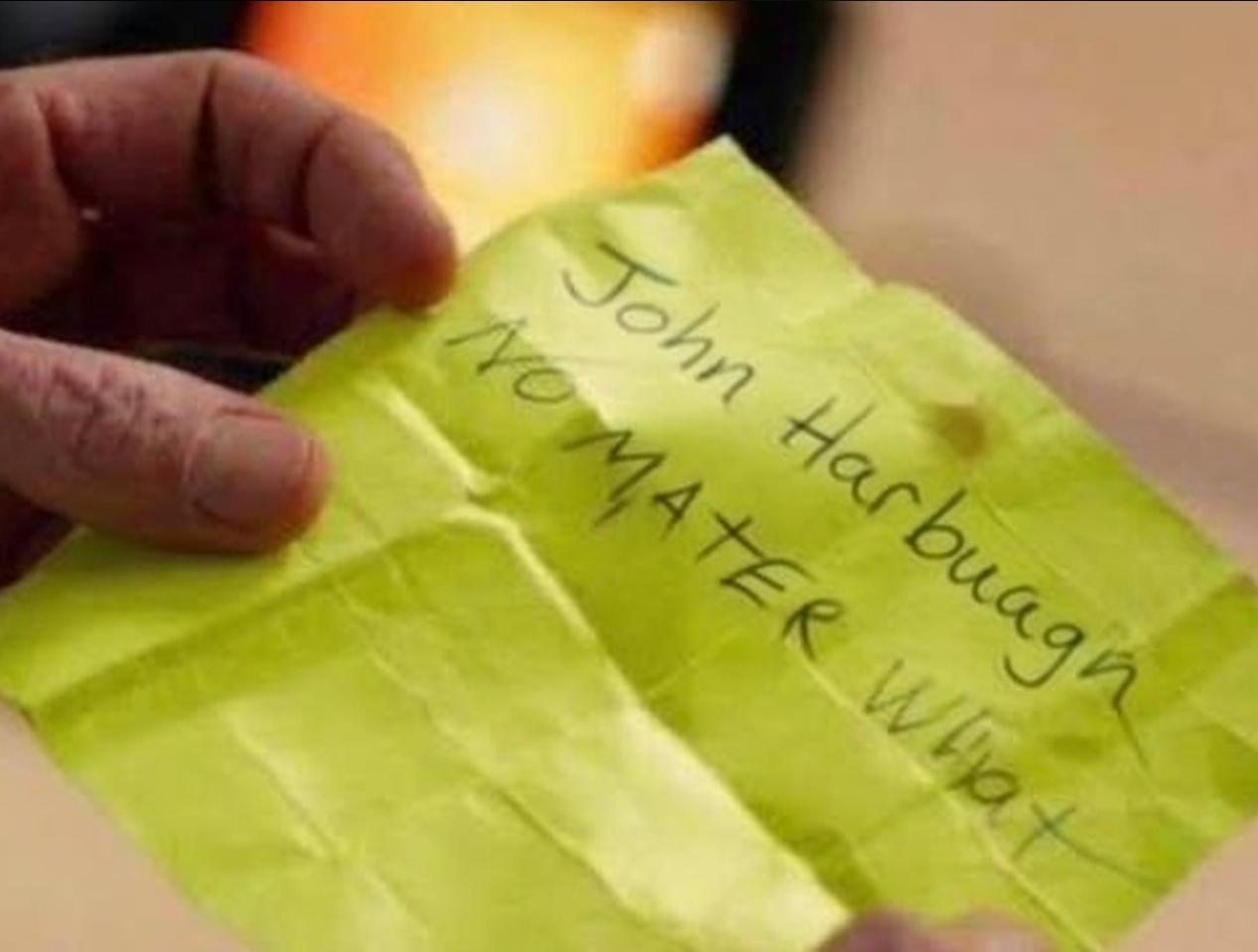 Jimmy Haslam seen carrying around this note in Berea