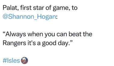 Palat earns 1st Star of the Game and says “Always when you can beat the Rangers it’s a good day.”