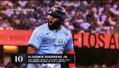 MLB Network Ranks Vladdy 10th in the Top 100 Players in the game.