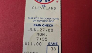 Old Red Sox stubs from 1988 help