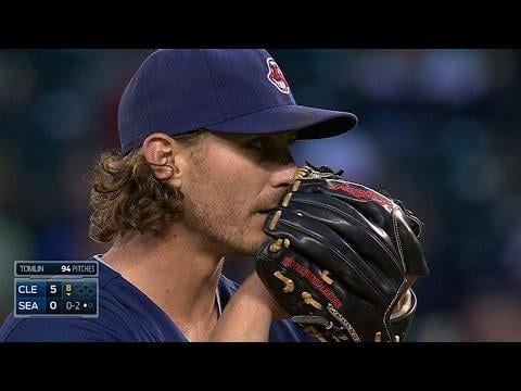 Josh Tomlin complete game shutout, 11K, 1 over minimum faced