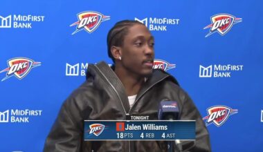 Jalen Williams: "I thought I was my biggest critic. It might be Twitter"