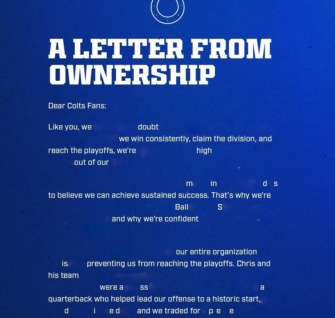 Fixed the Irsay’s letter… again…