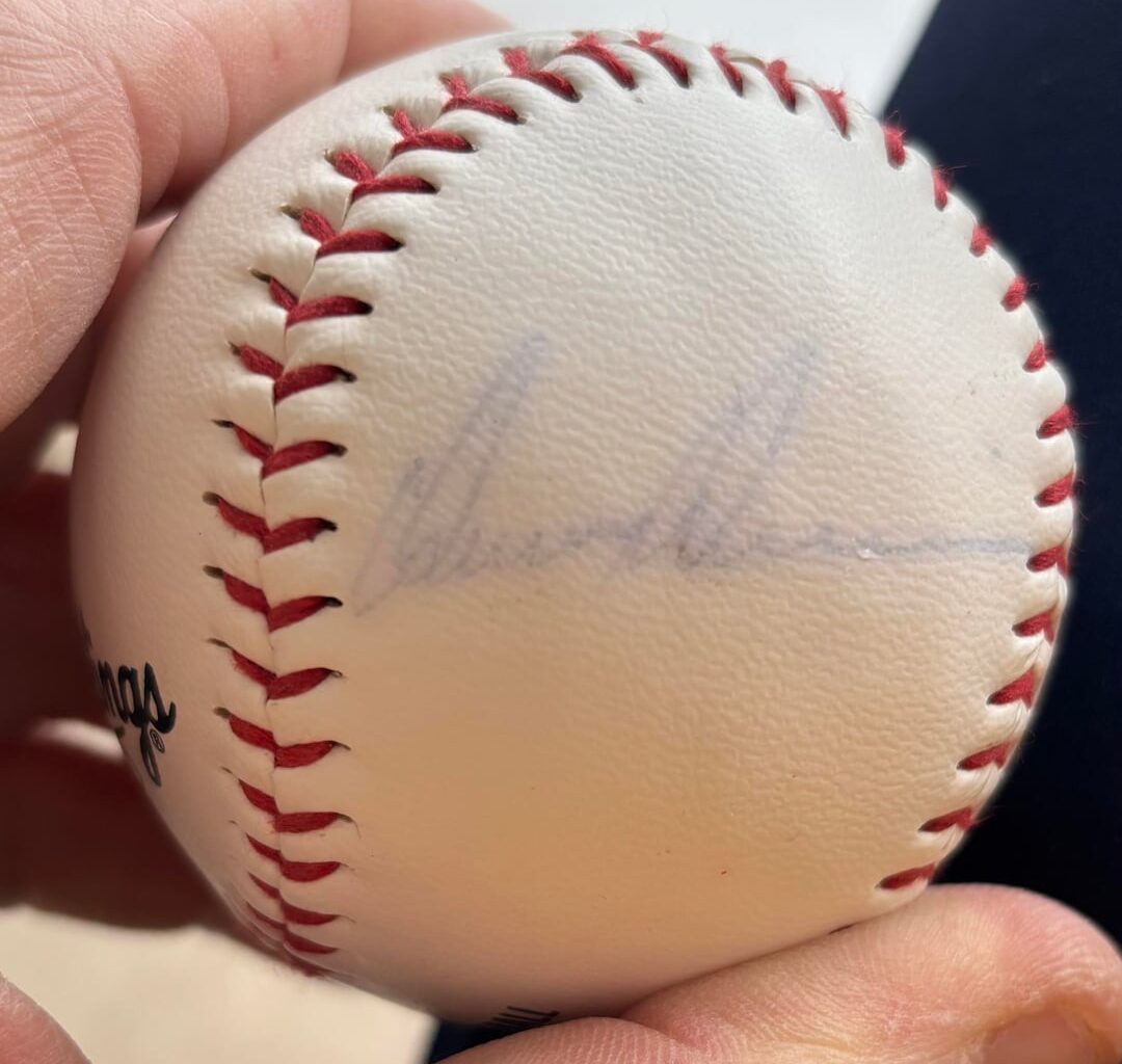 Any clues who this might be? I remember him signing it before a game years ago at the Ballpark in Arlington, but I don’t, for the life of me, remember his name. He was probably in his 60s back around 2012-2015, when he signed it, if that helps. Thanks in advance, my peeps.