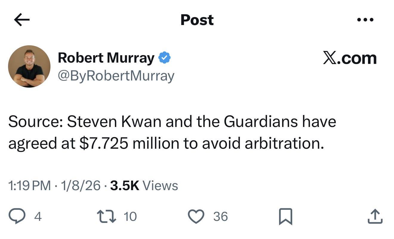 Kwan avoids arbitration