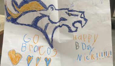 My 6 year old daughter made me a birthday card. Go Brocos🧡