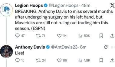 Anthony Davis says Shams is lying!