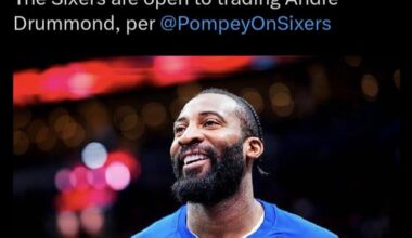 The Sixers are open to trading Andre Drummond, per Keith Pompey