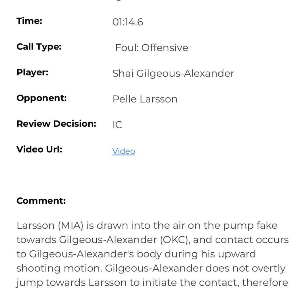 Thunder essentially robbed of a win by the refs last night. 2 missed calls that swung the game. Disgusting.