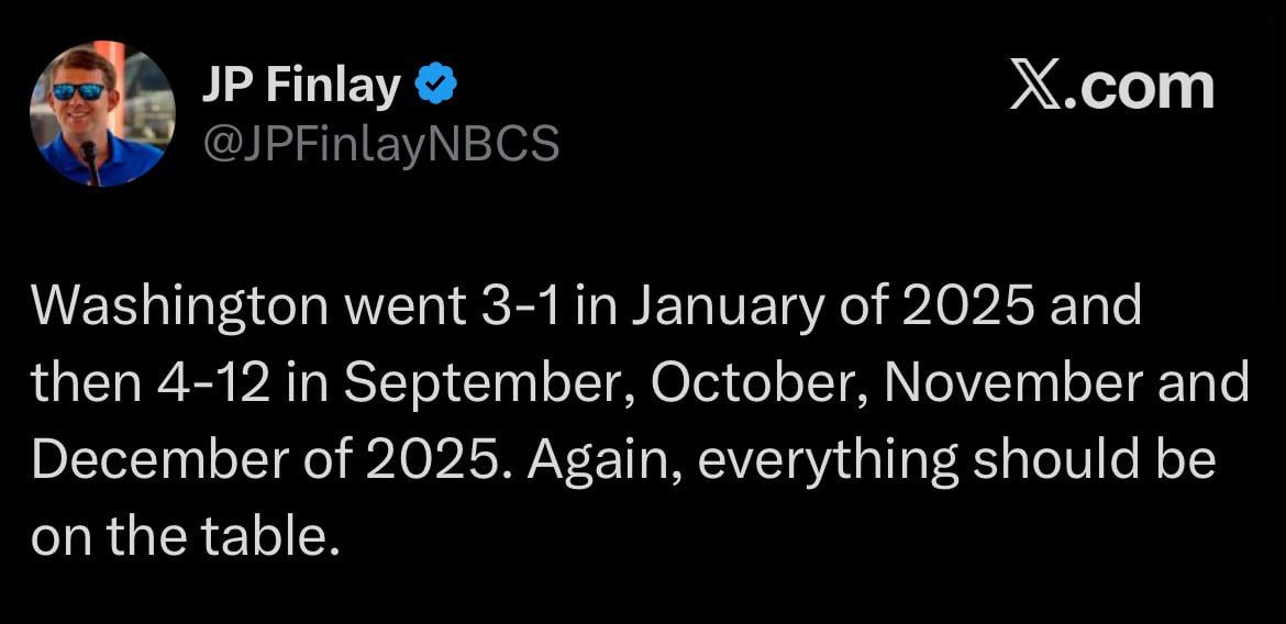 JP Finlay dropping a subtle hint that no one’s job is safe at the end of the season