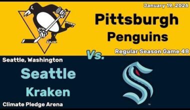 Pittsburgh Penguins vs Seattle Kraken | January 19, 2026 | All Goals