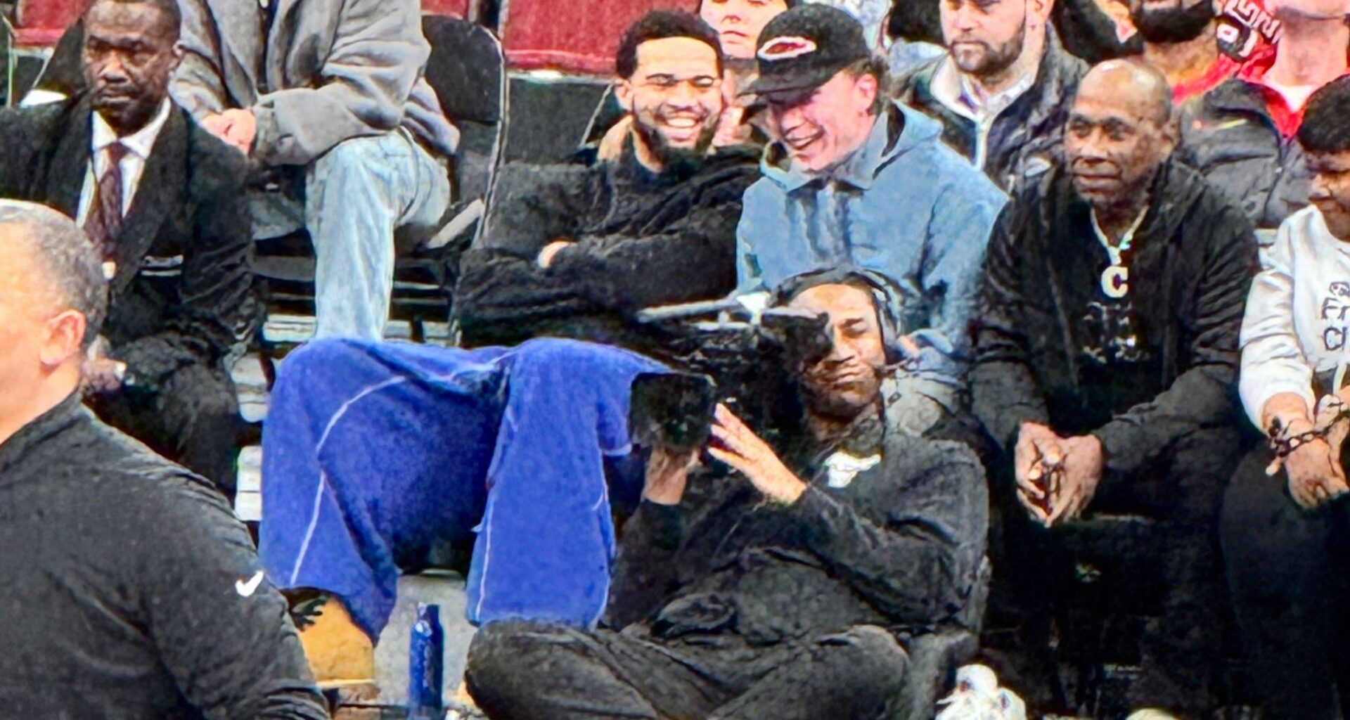 [Dave] Caleb Williams and PCA are back at the United Center. This time for the Bulls game.