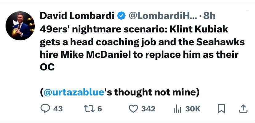 9ers are having nightmares about this possible scenario