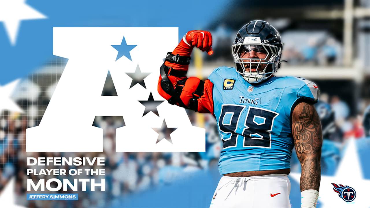 Titans DT Jeffery Simmons Named AFC Defensive Player of the Month
