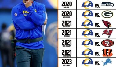 15 different playoff teams McVay has faced in playoffs