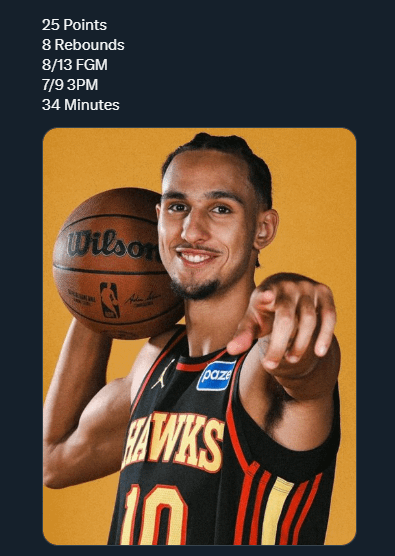 Zaccharie Risacher tonight -