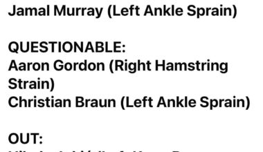 AG AND BRAUN ARE NOW QUESTIONABLE