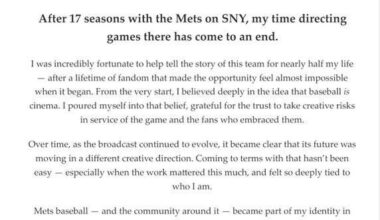 After 17 seasons, John DeMarsico is apparently leaving SNY and the Mets