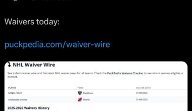 Gregor on waivers today