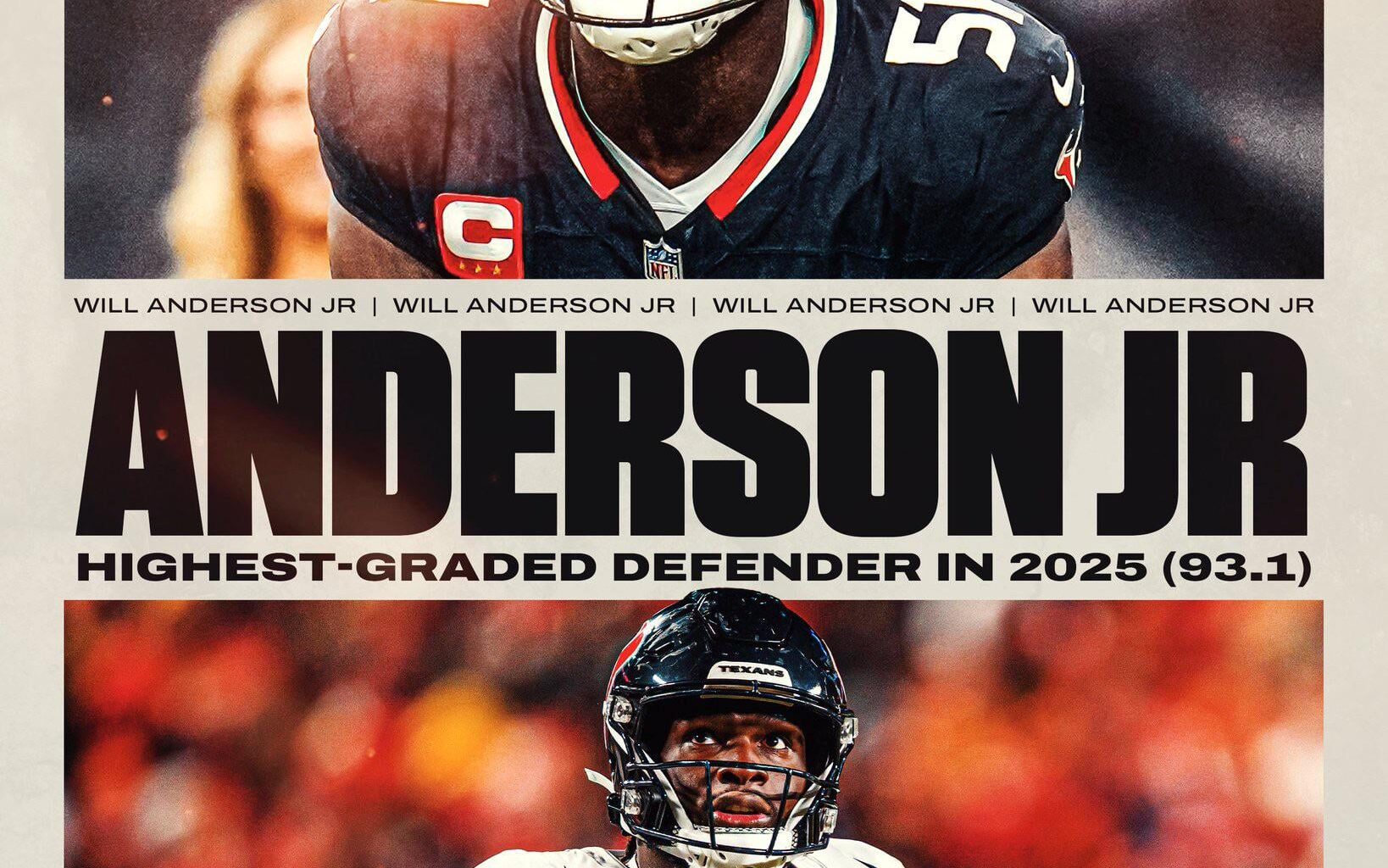 WAJ is the highest graded defender of the 2025 season (PFF)