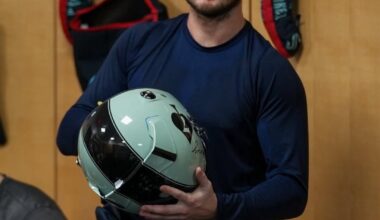 Lindgren gets the helmet & helmet leaderboard