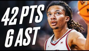 Losing sucks but I think as long as we get a top 5 pick in this draft, we are in a great position.  Check out this dude.  Projected to go 5th; last year would've been the best PG in the draft.  This kid is no joke.  Kingston Flemings Explodes for 42 PTS at No. 12 Texas Tech