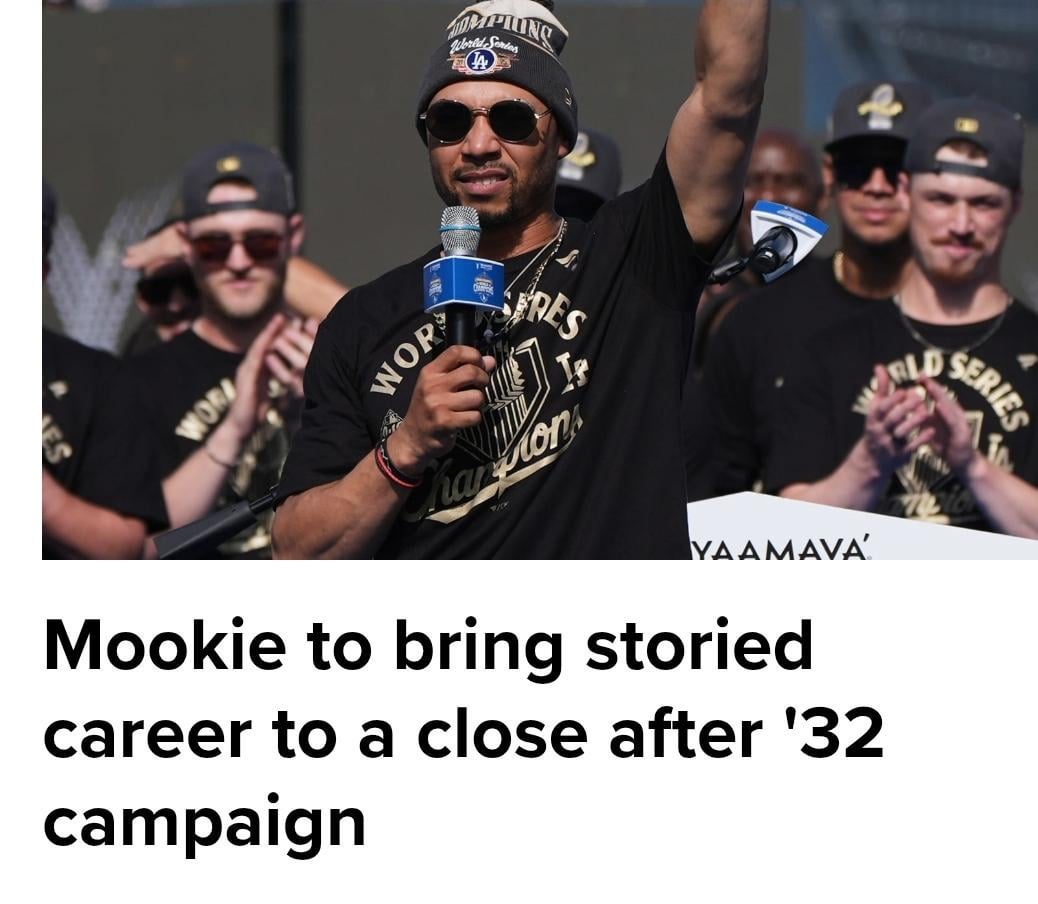 BREAKING: Mookie announces retirement... 7 years from now