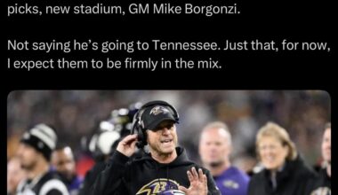 John Harbaugh is reportedly interested in the Titans and what they bring to the table.