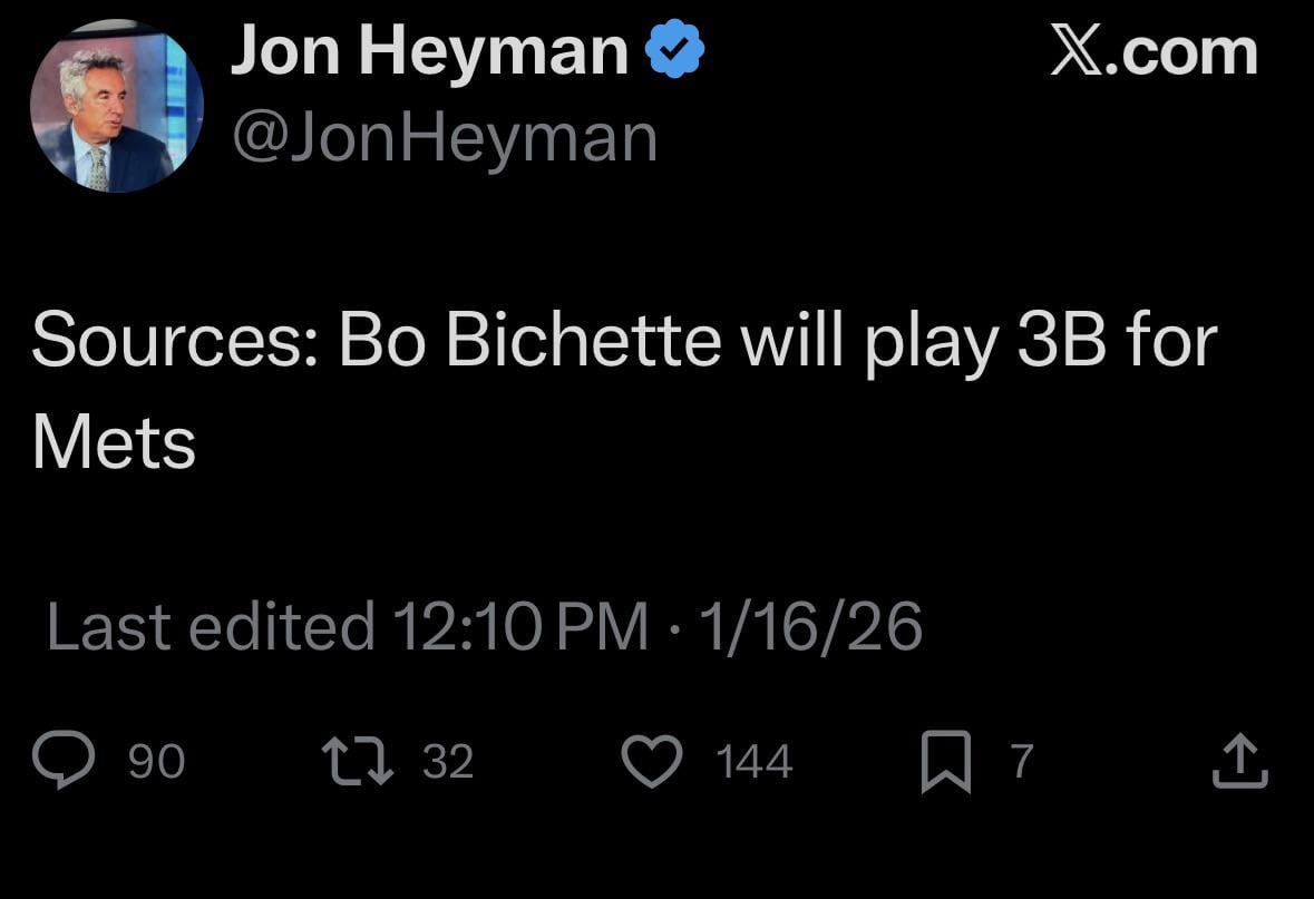 [Heyman] Bichette to play 3B