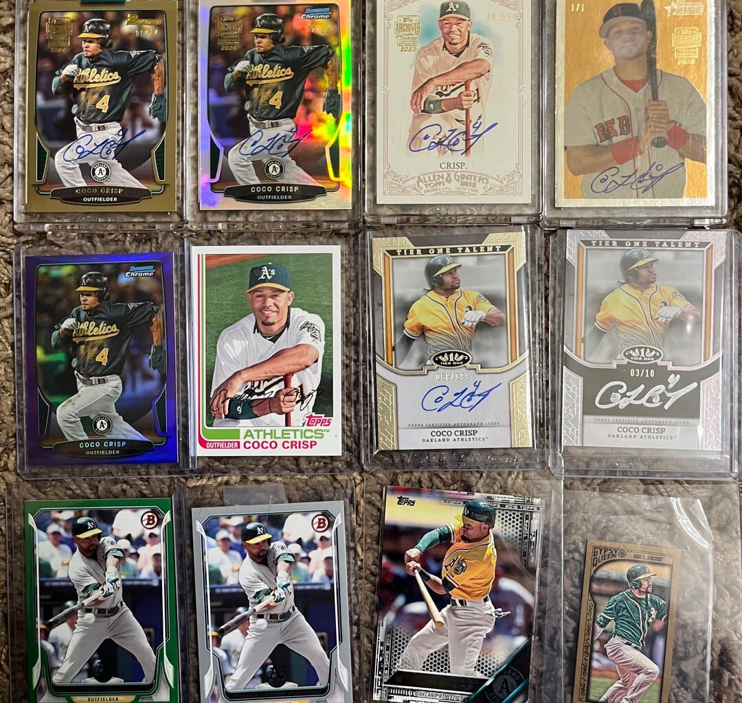 A’s card collection (Coco Crisp fan)