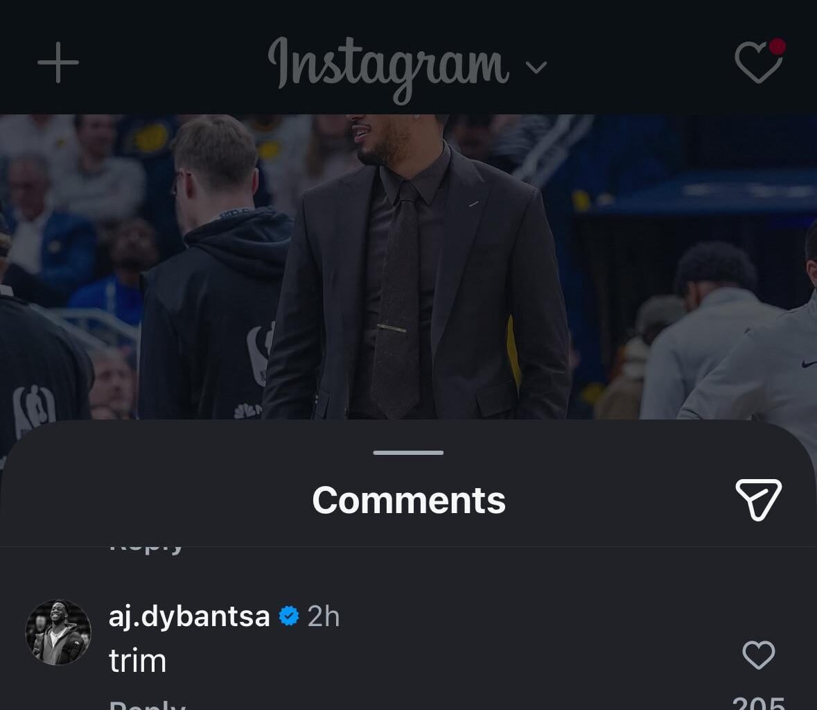 AJ Dybansta’s comment on Tyrese’s new insta post