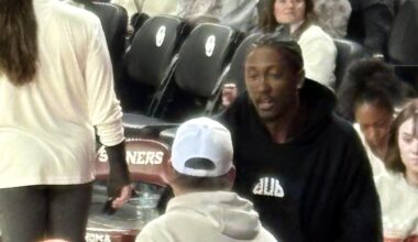 Jdub at OU Women’s Game vs South Carolina tonight