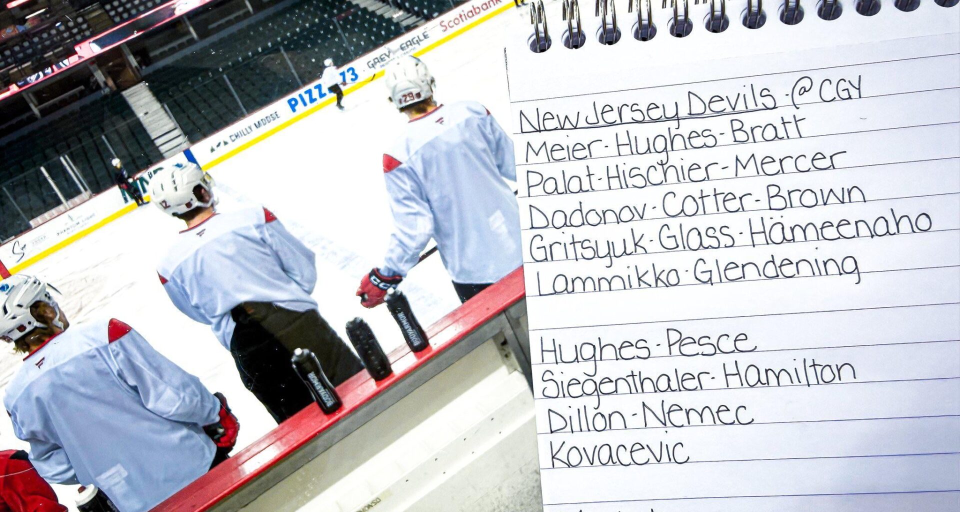 1/19 Morning Skate - Palat and Hämeenaho in. Lenni making his season and NHL debut. Lammikko and Glendenning out. Kovacevic out. Nemec in. Markstrom in the starter’s net. Cotter moves to center.