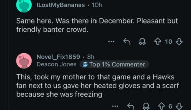 I was browsing the Rams sub and I saw this particular comment exchange about hawks fans: