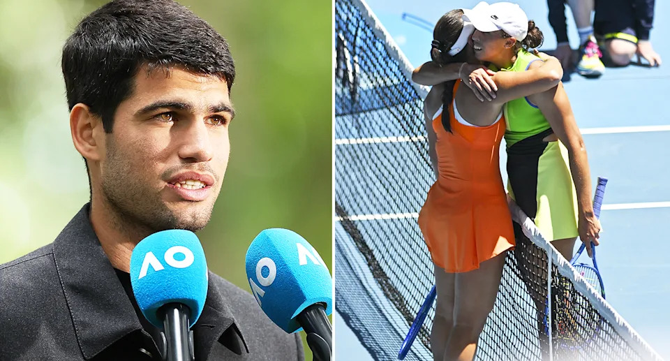 Carlos Alcaraz, Jessica Pegula and Madison Keys at the Australian Open.