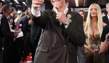 Jaxson Dart arriving at the NFL Honors