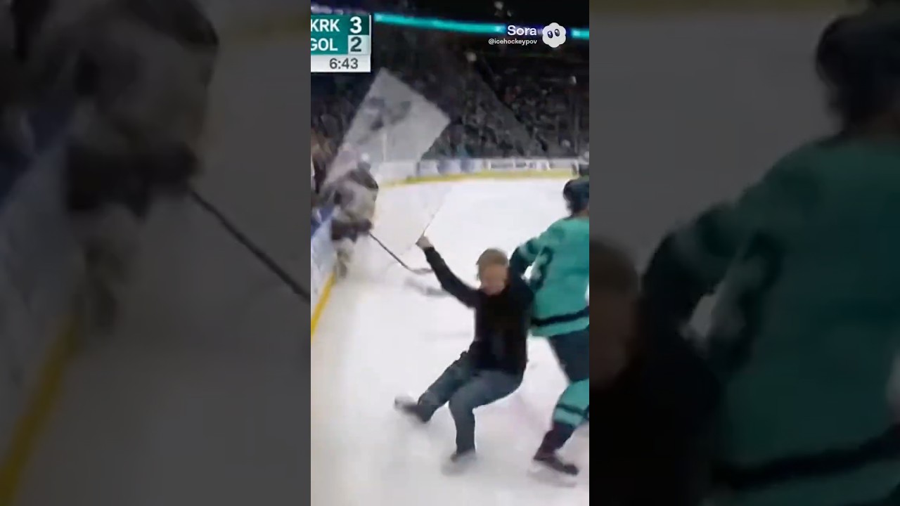 POV: Fan Jumped the Glass in Seattle 😱🏒