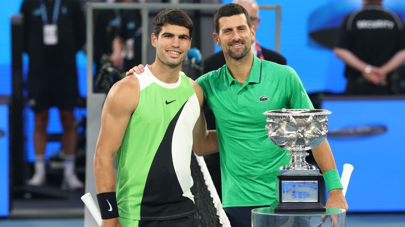 Australian Open live: Alcaraz and Djokovic face off in blockbuster final