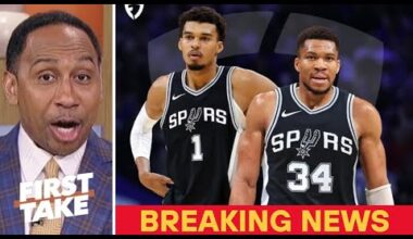 FIRST TAKE | "Wemby + Giannis = Championship" - Stephen A. on Spurs will enter Giannis trade talks