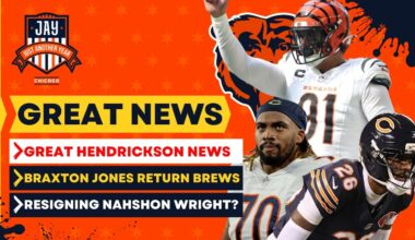 GREAT News For Bears Around Trey Hendrickson + Braxton Jones Returning  in  '26 Brews & More
