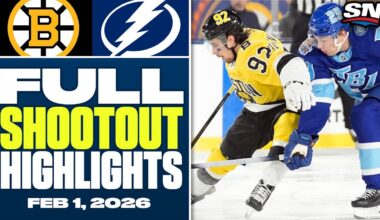 Boston Bruins at Tampa Bay Lightning | FULL Shootout Highlights - February 1, 2026