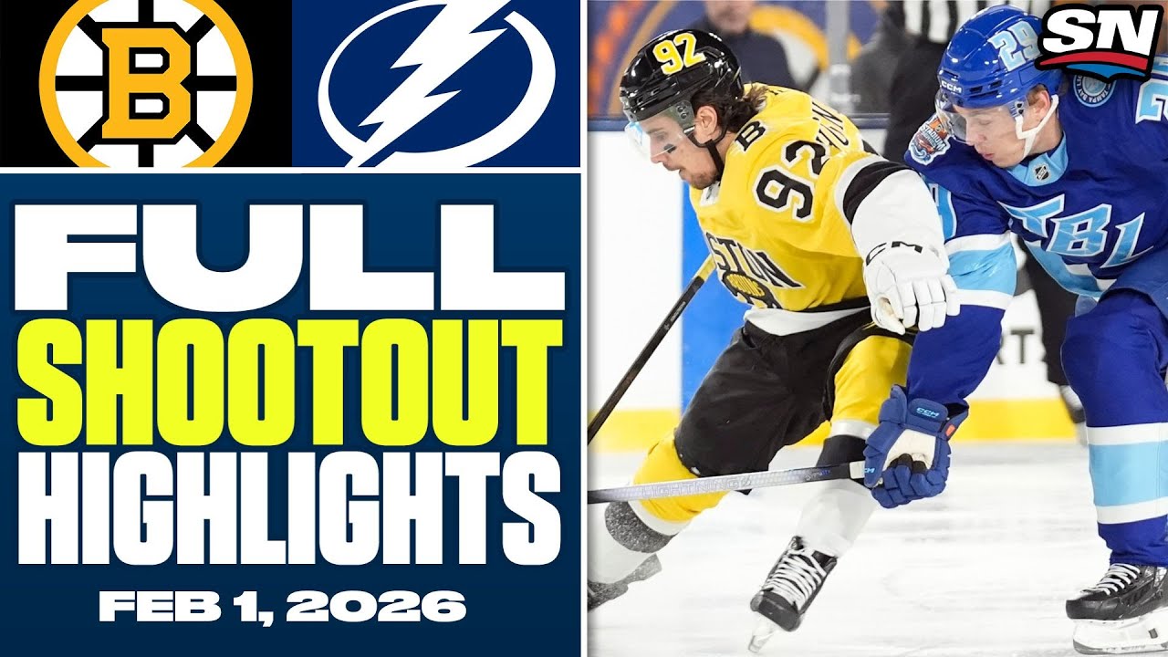 Boston Bruins at Tampa Bay Lightning | FULL Shootout Highlights - February 1, 2026