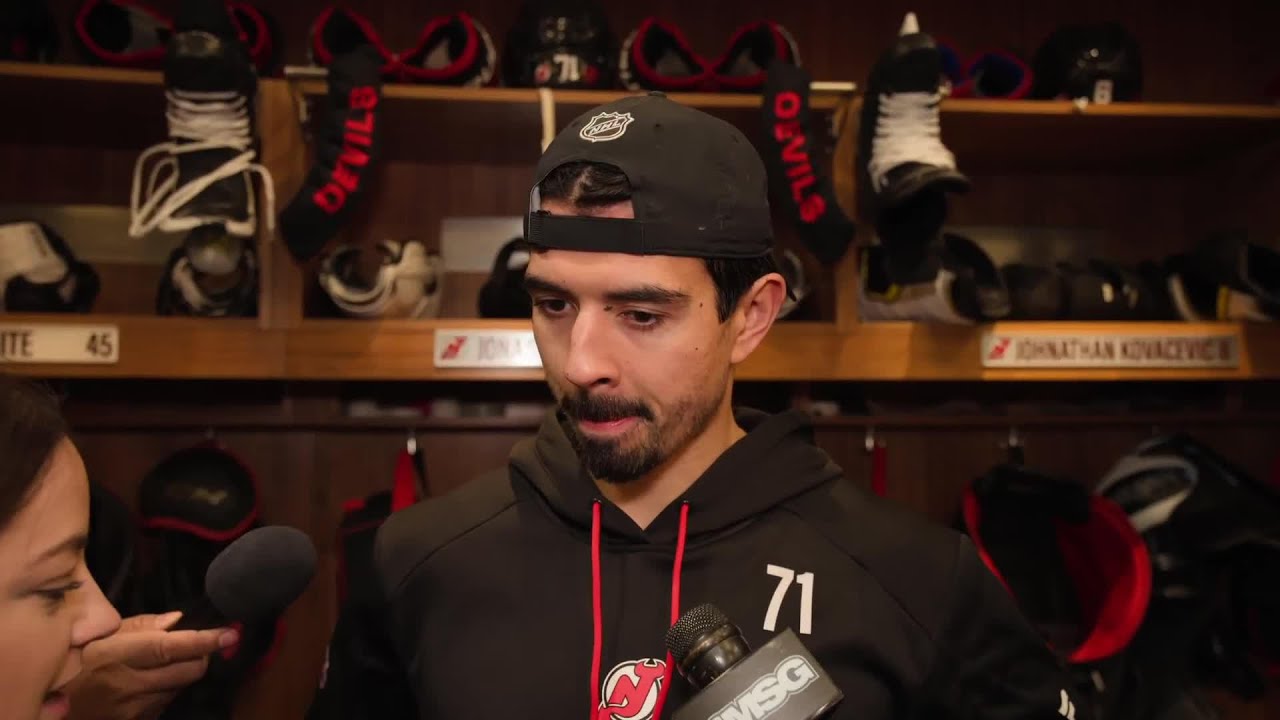 Hischier, Siegenthaler and Keefe on the Palat trade and loss to Jets