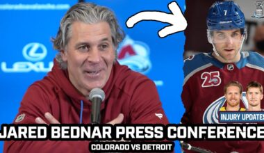 Jared Bednar on Toews RETURN, Landeskog & Necas Injuries, Olympics & More Before Game vs Detroit