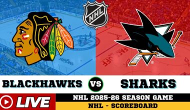 🔴LIVE : San Jose Sharks Vs Chicago Blackhawks | NHL 2026 | NHL Live SCOREBOARD