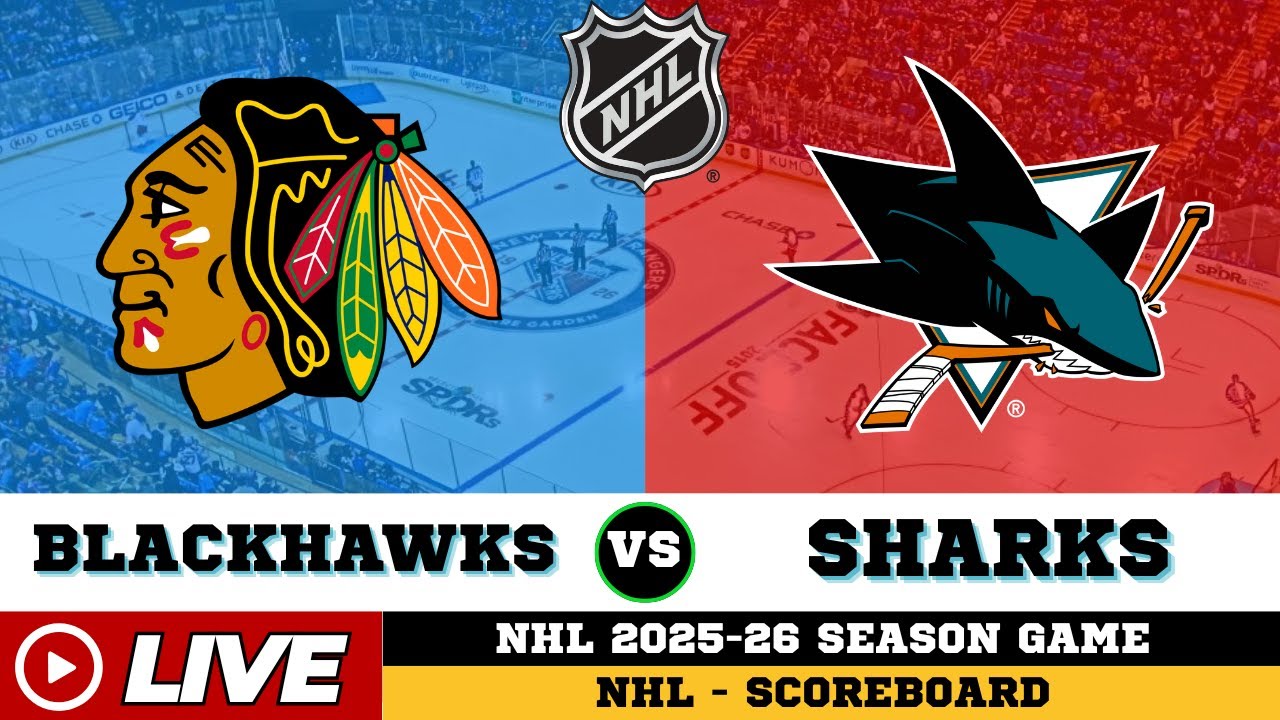 🔴LIVE : San Jose Sharks Vs Chicago Blackhawks | NHL 2026 | NHL Live SCOREBOARD