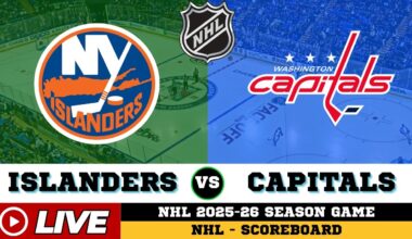 🔴LIVE : New York Islanders Vs Washington Capitals | NHL 2026 | NHL Live SCOREBOARD