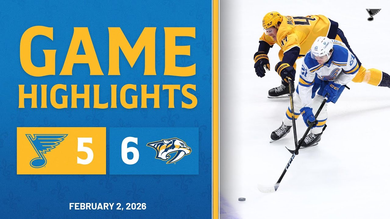 Game Highlights: Predators 6, Blues 5